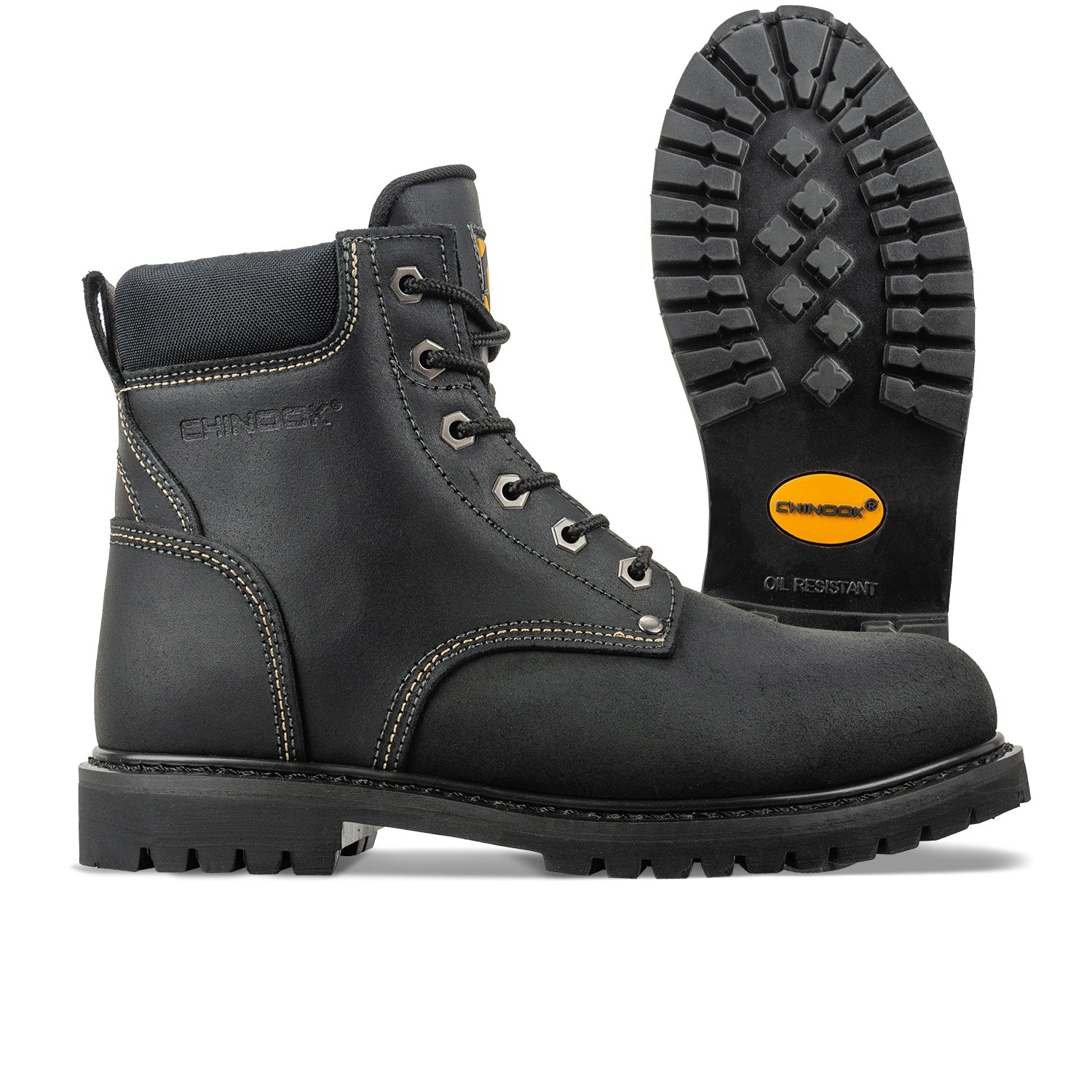 Oil Rigger 6” Steel Toe Men’s Work Boot - Black