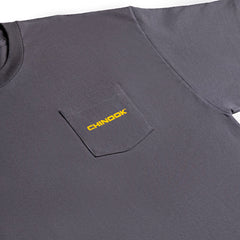 Camiseta de manga corta con bolsillo - Gris humo