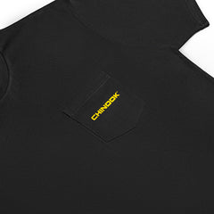 Camiseta de manga corta con bolsillo - Negra