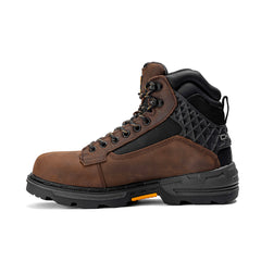 Bota de trabajo impermeable Pallet Jack de 6" con punta lisa, color marrón