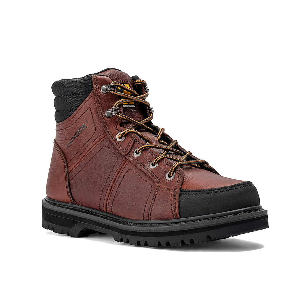 Bota de trabajo Contractor de cuero con punta blanda de 6