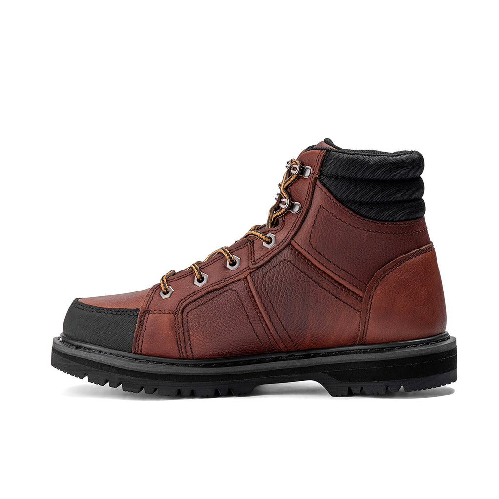 Bota de trabajo Contractor de cuero con punta blanda de 6