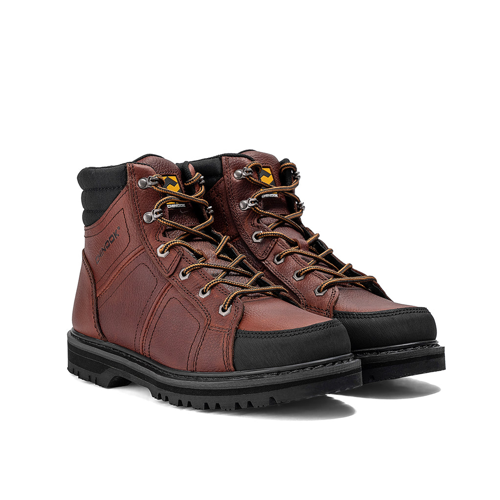 Bota de trabajo Contractor de cuero con punta blanda de 6