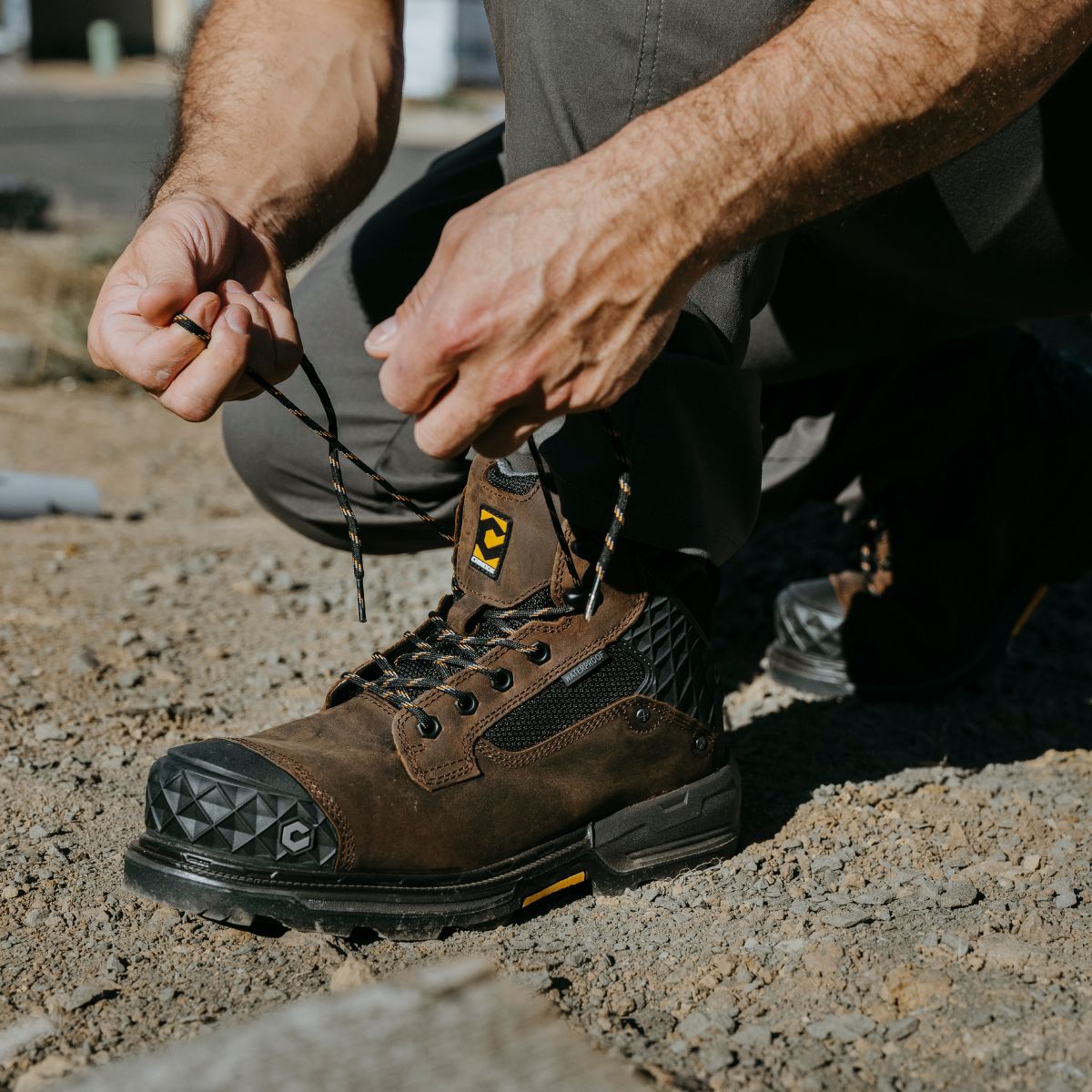 Pallet Jack 6" Comp Toe Men’s Waterproof Work Boot – Brown