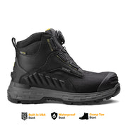 Bota de trabajo Wildwood Turbolace™ de 6" con punta de composite - Negra - Fabricada en EE. UU.